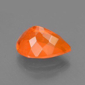 Opala de Fogo Laranja Natural 2.84ct, Formato de pêra, Transparente