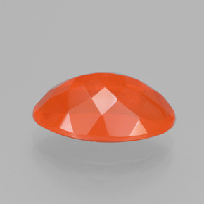Opala de fogo laranja natural 2,58ct, corte oval, transparente
