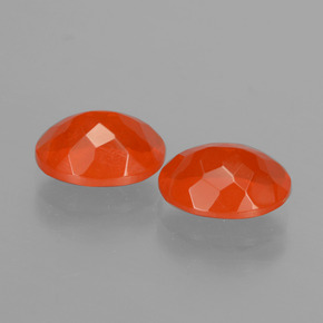 Pedras preciosas de opala de fogo laranja natural de 2,11 ct, corte oval, transparente