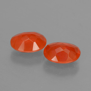 Pedras preciosas de opala de fogo laranja natural de 1,23 ct, corte oval, transparente