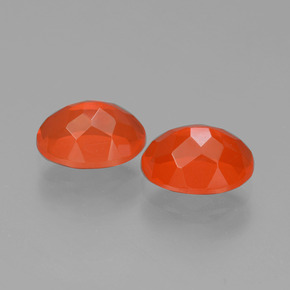 Pedras preciosas de Opala de Fogo fogo laranja natural de 1.55 ct, Corte Oval, Transparente