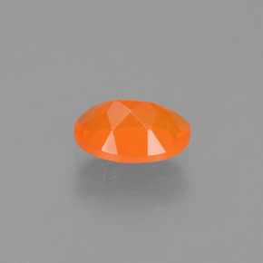 Opala de fogo laranja natural 0,48ct, corte oval, transparente