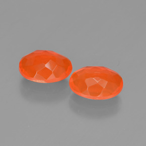 Pedras preciosas de Opala de Fogo Laranja natural de  ct, Corte Oval, Transparente