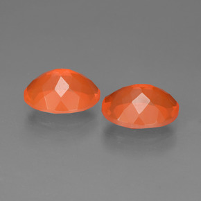Pedras preciosas de Opala de Fogo Laranja natural de  ct, Corte Oval, Transparente