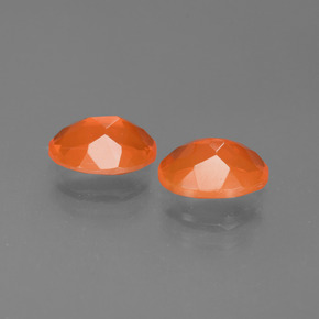 Pedras preciosas de opala de fogo laranja natural de  ct, corte oval, transparente