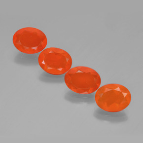 Pedras preciosas de Opala de Fogo fogo laranja natural de 2.94 ct, Corte Oval, Transparente