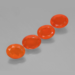Pedras preciosas de Opala de Fogo fogo laranja natural de 2.94 ct, Corte Oval, Transparente