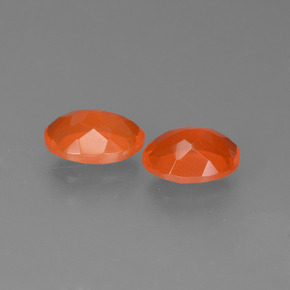 Pedras preciosas de Opala de Fogo fogo laranja natural de 1.40 ct, Corte Oval, Transparente