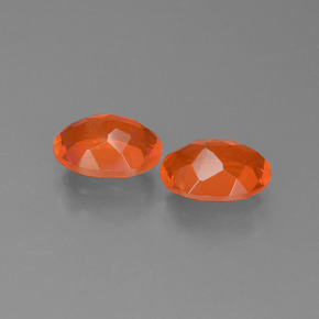 Pedras preciosas de opala de fogo laranja natural de  ct, corte oval, transparente