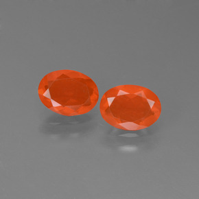 Pedras preciosas de opala de fogo laranja natural de  ct, corte oval, transparente