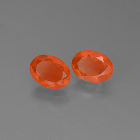 Pedras preciosas de opala de fogo laranja natural de  ct, corte oval, transparente