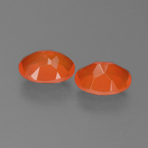 Pedras preciosas de opala de fogo laranja natural de 1,41 ct, corte oval, transparente