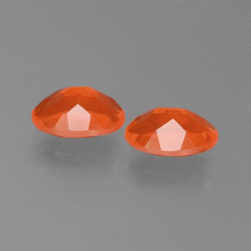 Pedras preciosas de Opala de Fogo fogo laranja natural de 1.37 ct, Corte Oval, Transparente