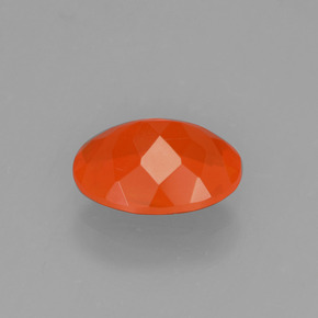 Opala de fogo laranja natural 0,98ct, corte oval, transparente