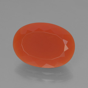 Opala de fogo laranja natural 2,83ct, corte oval, translúcido