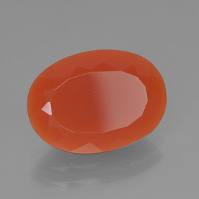 Opala de fogo laranja natural 2,83ct, corte oval, translúcido
