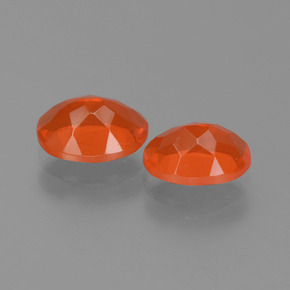 Pedras preciosas de Opala de Fogo Laranja Intenso natural de 1.54 ct, Corte Oval, Transparente