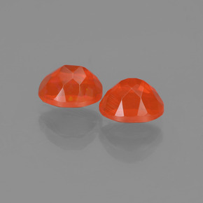 Pedras preciosas de Opala de Fogo Laranja natural de 1.34 ct, Corte Oval, Transparente