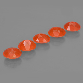 Pedras preciosas de opala de fogo laranja natural de  ct, corte oval, transparente