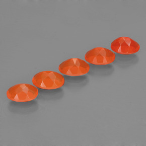 Pedras preciosas de opala de fogo laranja natural de  ct, corte oval, transparente