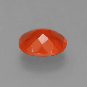 Opala de fogo laranja natural 1,43ct, corte oval, transparente