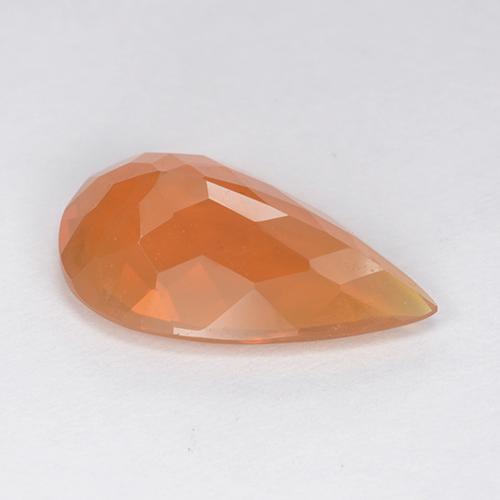 Opala de Fogo Laranja Médio Natural 2.94ct, Formato de pêra, Translúcido