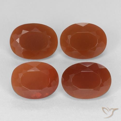 2.87ctw Natural Vermelho médio-escuro opala de fogo, oval, Translúcido