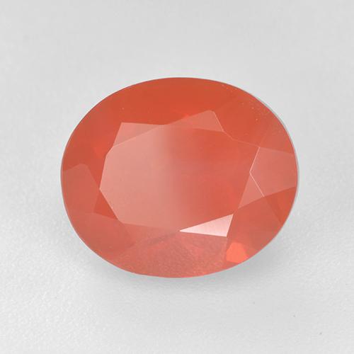 Opala de fogo laranja natural 2,89ct, corte oval, translúcido