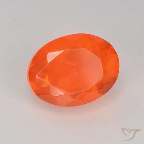 opala de fogo fogo laranja Natural 0.83ct, oval, Transparente