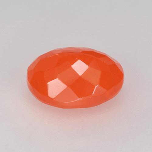 Opala de fogo laranja natural 1,30ct, corte oval, transparente