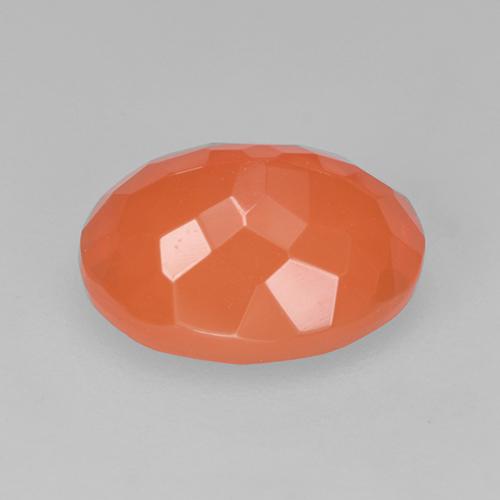 Opala de fogo laranja natural 1,67ct, corte oval, transparente