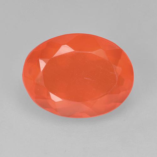 Opala de fogo laranja natural 1,37ct, corte oval, transparente