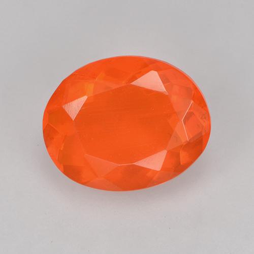 Opala de Fogo Laranja Intenso Natural 1.13ct, Corte Oval, Transparente