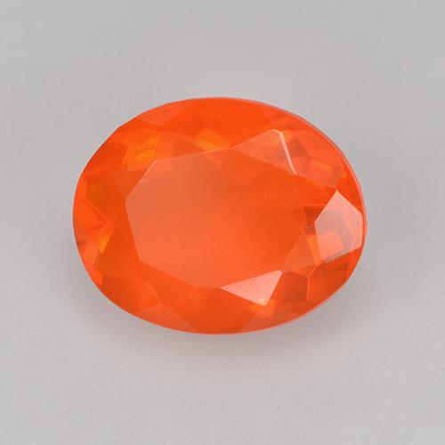 Opala de Fogo Laranja Intenso Natural 1.13ct, Corte Oval, Transparente