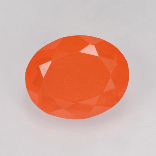 Opala de fogo laranja natural 1,69ct, corte oval, transparente