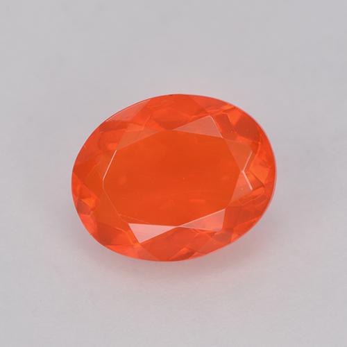 Opala de Fogo Laranja Intenso Natural 0.83ct, Corte Oval, Transparente