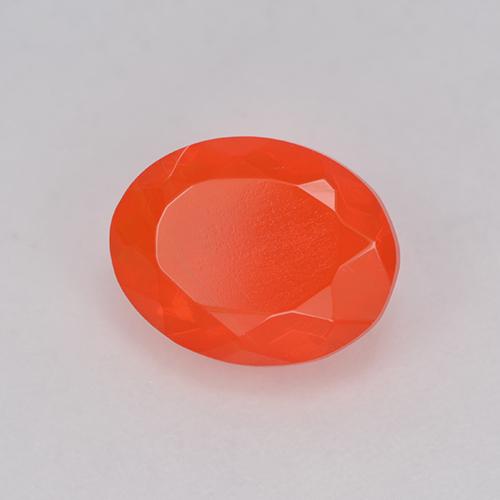 Opala de fogo laranja natural 0,93ct, corte oval, transparente
