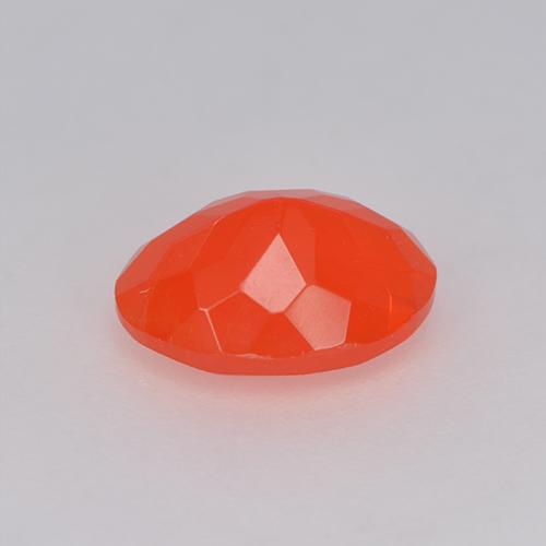 Opala de fogo laranja natural 0,93ct, corte oval, transparente