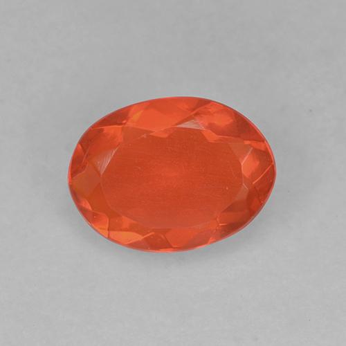 Opala de Fogo laranja quente Natural 0.38ct, Corte Oval, Transparente