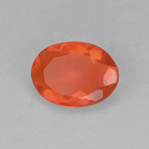 Opala de Fogo laranja quente Natural 0.38ct, Corte Oval, Transparente