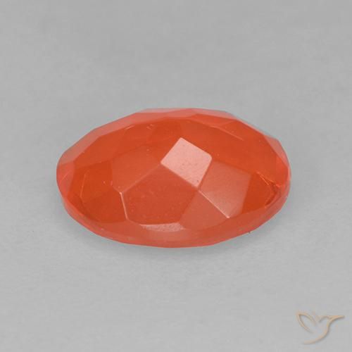 opala de fogo laranja quente Natural 0.64ct, oval, Transparente