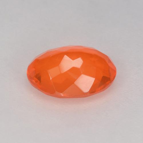 Opala de Fogo Laranja Avermelhado Profundo Natural 0.76ct, Corte Oval, Transparente