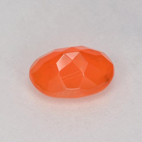 Opala de fogo laranja natural 0,46ct, corte oval, transparente