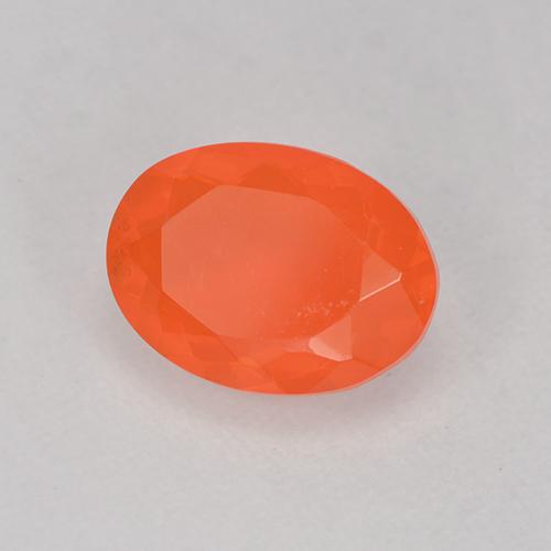 Opala de fogo laranja natural 0,75ct, corte oval, transparente