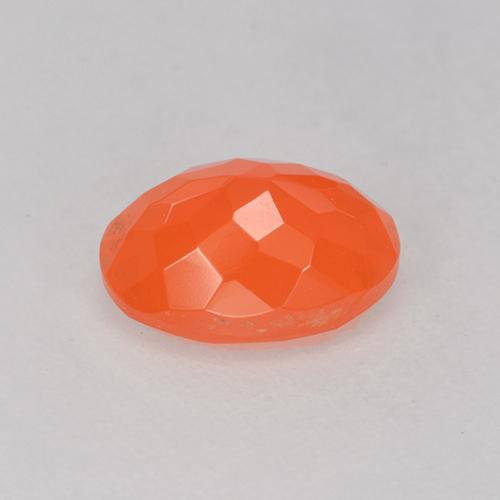 Opala de fogo laranja natural 0,75ct, corte oval, transparente