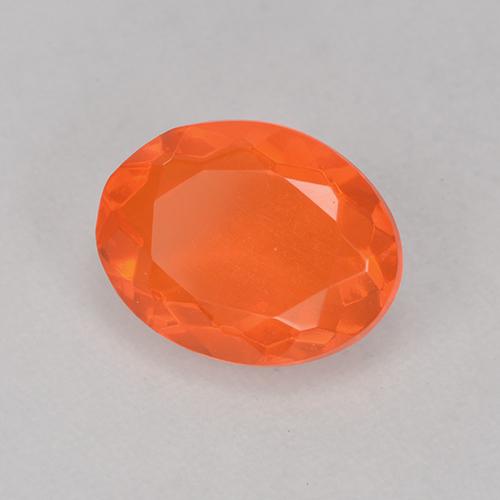 Opala de Fogo Laranja Intenso Natural 0.85ct, Corte Oval, Transparente