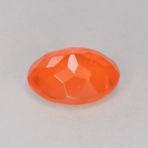 Opala de Fogo Laranja Intenso Natural 0.85ct, Corte Oval, Transparente