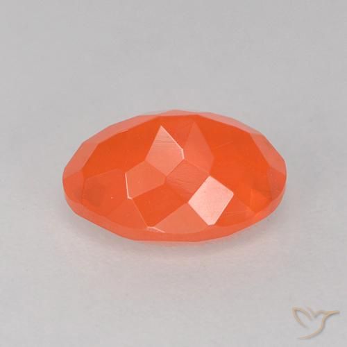 Opala de Fogo Laranja Intenso Natural 0.88ct, Corte Oval, Transparente