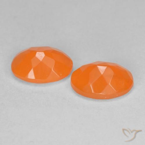 Pedras preciosas de opala de fogo Laranja Médio natural de 1.49 ct, oval, Transparente