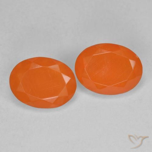 Pedras preciosas de opala de fogo Damasco Laranja Quente natural de 1.48 ct, oval, Transparente